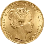 10 Florins Or Wilhelmina Couronnée