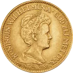 10 Florins Or Wilhelmina Reine