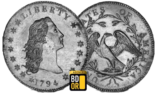 1 Dollar Flowing Hair 1794 Lord Oswald Hayes Pogue