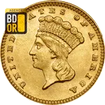 1 Dollar Or tete Indienne Type 3 1 Dollar Or tete Indienne Avers