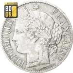 Piece 1 Franc Ceres 1871 Defense Nationale 1 Franc Ceres 1871