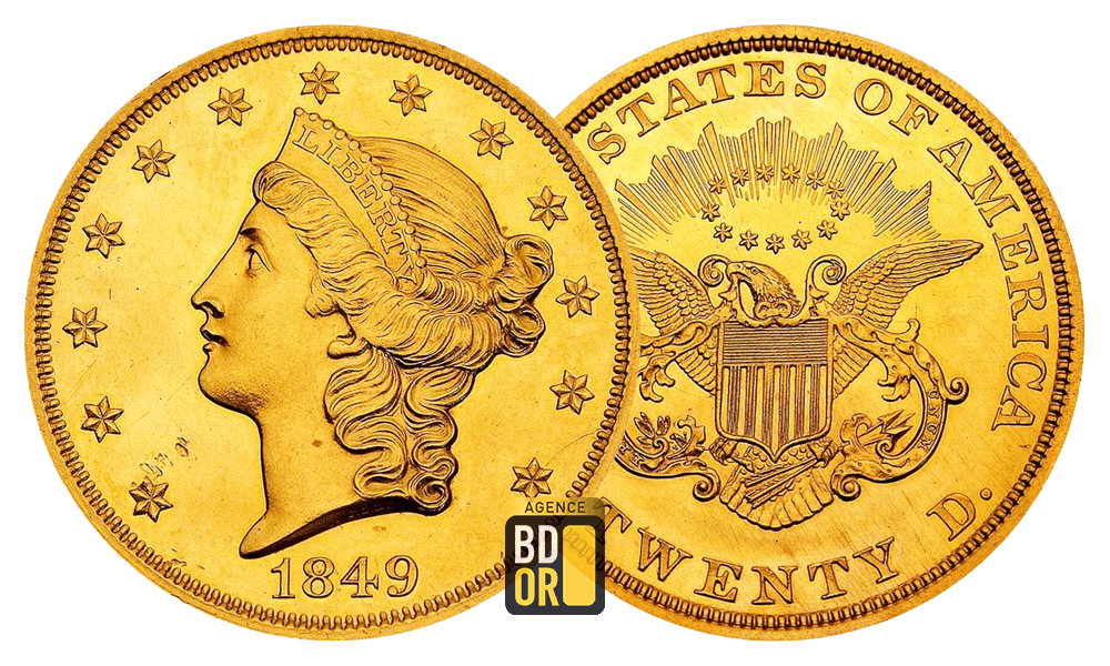 20 Dollar Double Eagle 1849