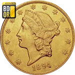 Pièce 20 Dollars Or 1877 à 1907 20 Dollars Or 1877 à 1907