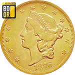 Pièce 20 Dollars Or 1866 à 1876 20 Dollars Or 1866 à 1876