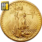 Pièce 20 Dollars Or 1907 & 1908 sans devise 20 Dollars Or 1907 & 1908