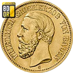 20 Mark Friedrich Ier Baden Avers 20 Mark Friedrich Ier Baden Avers