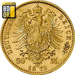 20 Mark Ludwig II Bavière Revers 20 Mark Ludwig II Bavière Revers