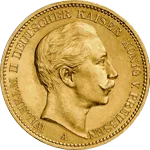 20 mark or Friedrich Waldeck Pièce en or de 20 reichmarks