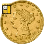 2,5 Dollars Or 1840 à 1907
