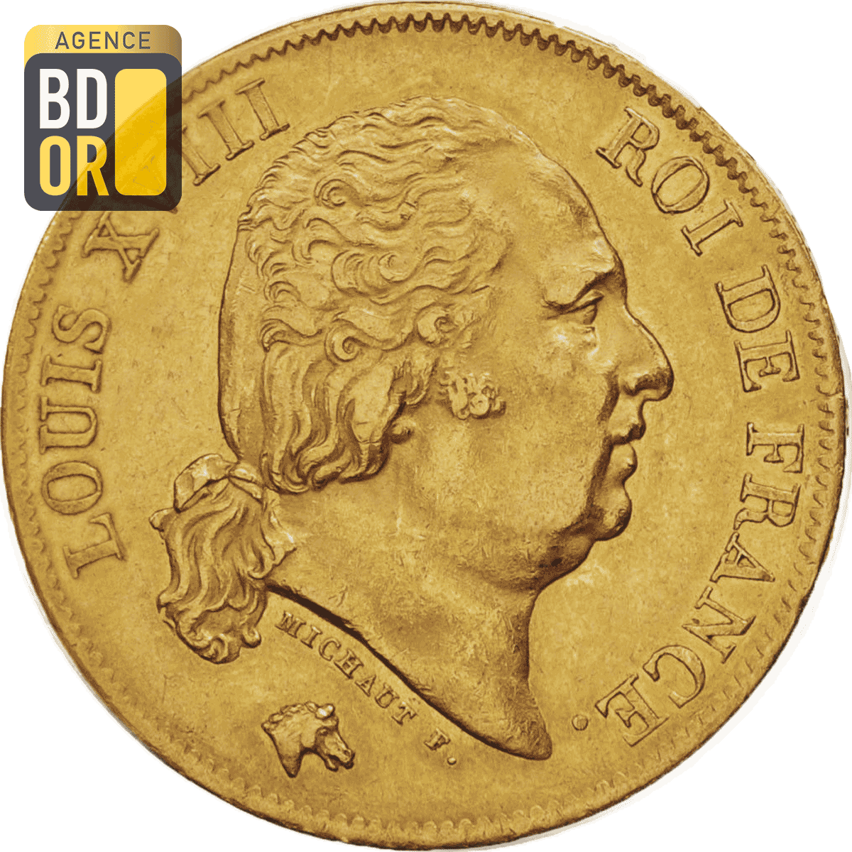 Prix D une Piece De 40 Francs Or Napoleon Pièce 40 Francs Or Louis XVIII - Numismatique - Piece Or - Agence BDOR