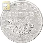50 Centimes Semeuse 50 Centimes Semeuse en Argent