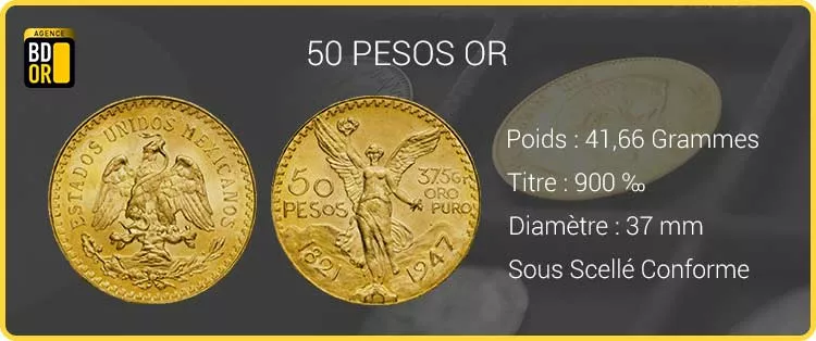 Pièce d'Or 50 Pesos 50 Pesos Or
