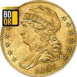 5 Dollars Or 1807 à 1812