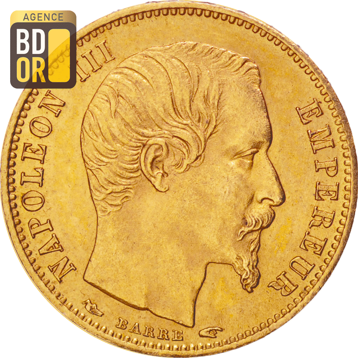 5 Francs Or Napoleon III 1854 Petit Module A