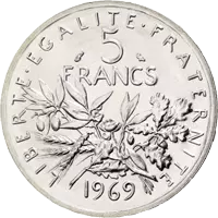 5 Francs Semeuse Argent