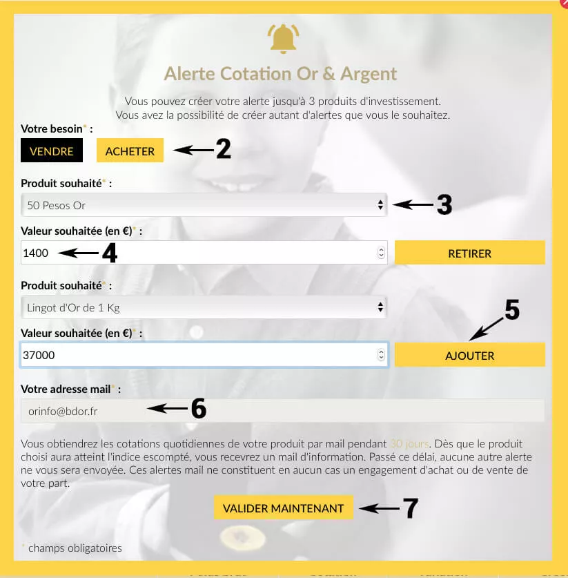 Alerte Cours Or Alerte Cours Or