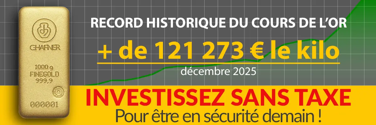 Bandeau record cours de l'or