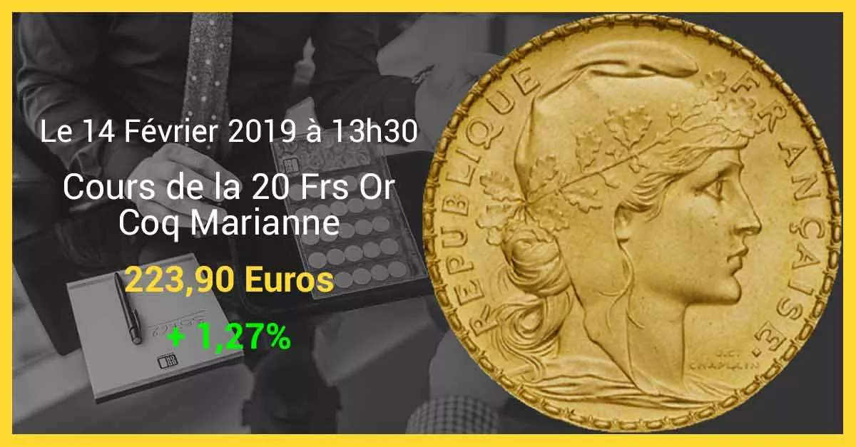 Cotation de l'Or du 14 Février 2019 Cours de l'Or du 14 Février 2019
