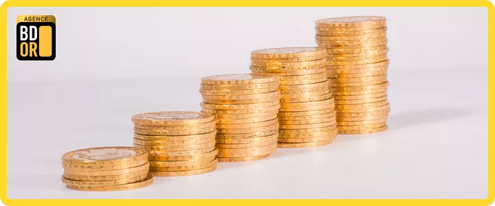 Augmentation du cours de l'Or
