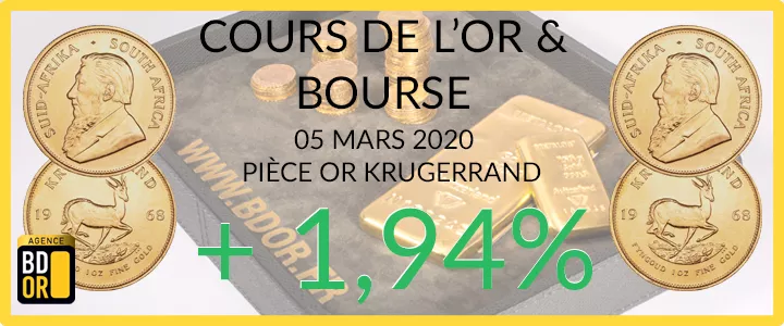 Cours Or du 05 Mars 2020