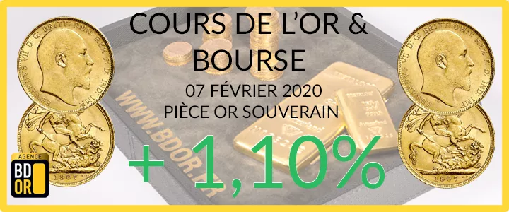 Cours Or du 07 février 2020