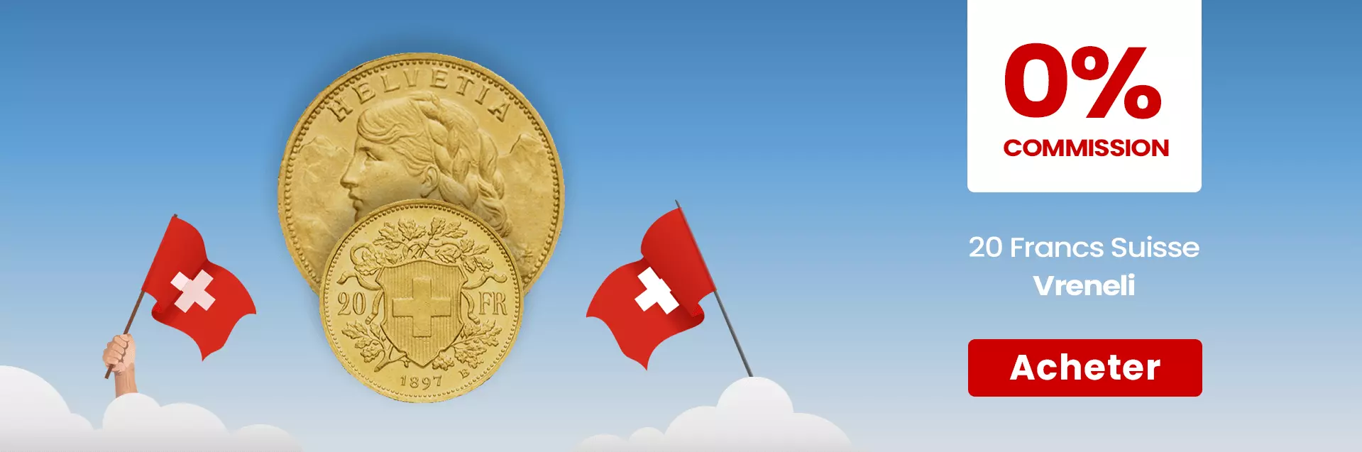 CTA 20 Fr Suisse Vreneli - 0% de commission