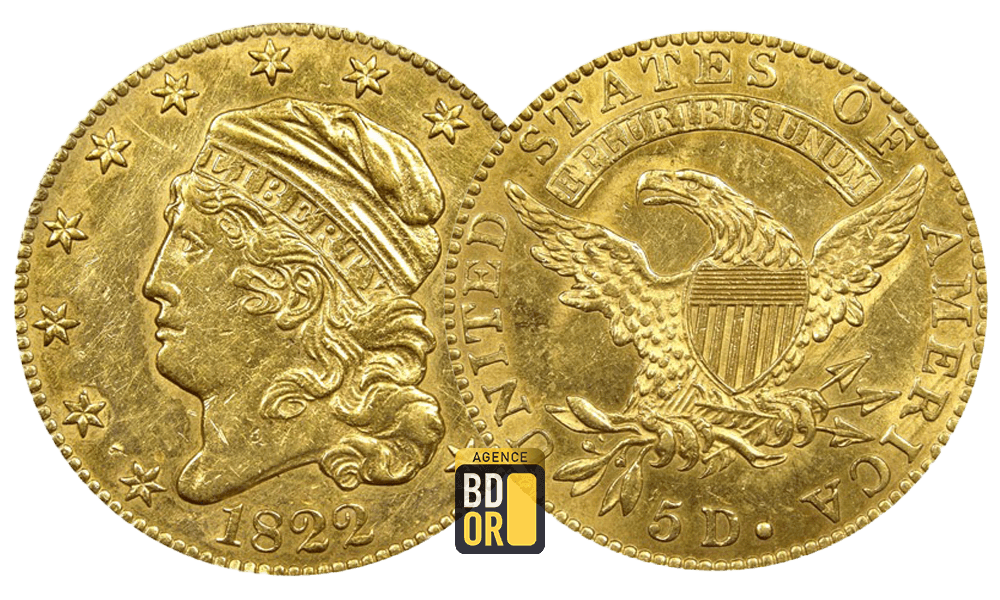 Dollar Half Eagle 1822