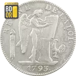 Monnaie 6 Livres République Françoise Ecu 6 Livres République Françoise