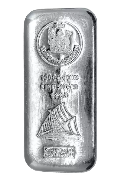 Lingot Argent 1kg Fidji sans TVA