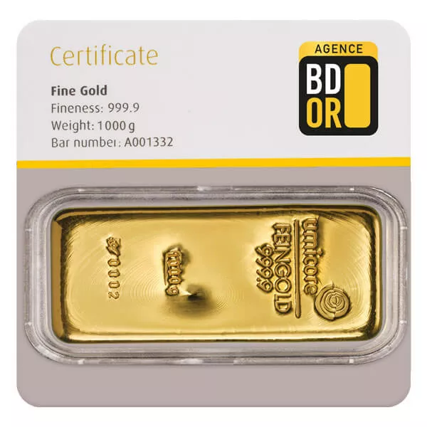 Lingot certifié Lingot d'or certifié