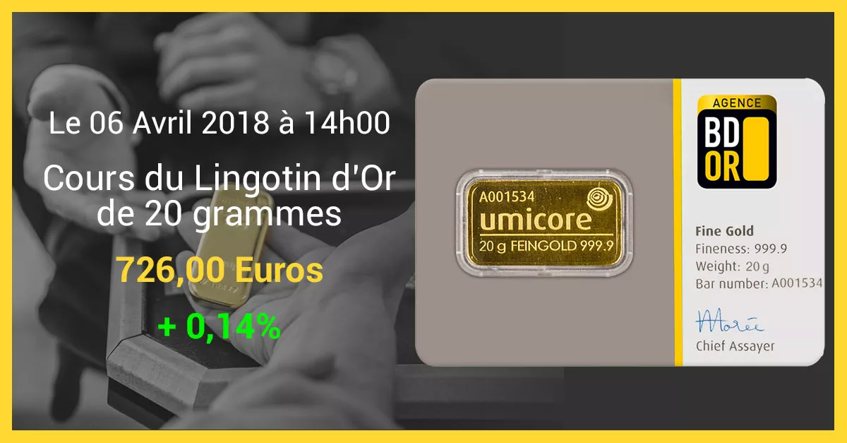 Lingot Or 20 Grammes