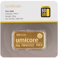 Lingot Or 50g