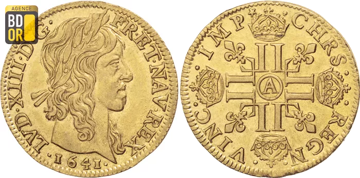 Louis d'Or Louis XIII 8 L 1641 Louis d'Or Louis XIII 8 L 1641