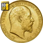 Pièce Souverain Or Edouard VII Avers Souverain Or Edouard VII Avers