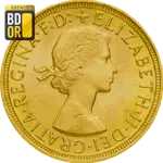 Pièce Souverain Or Elizabeth II 1er type Souverain Or Elizabeth II