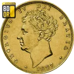 Piece Souverain George IV Avers Souverain Or George IV