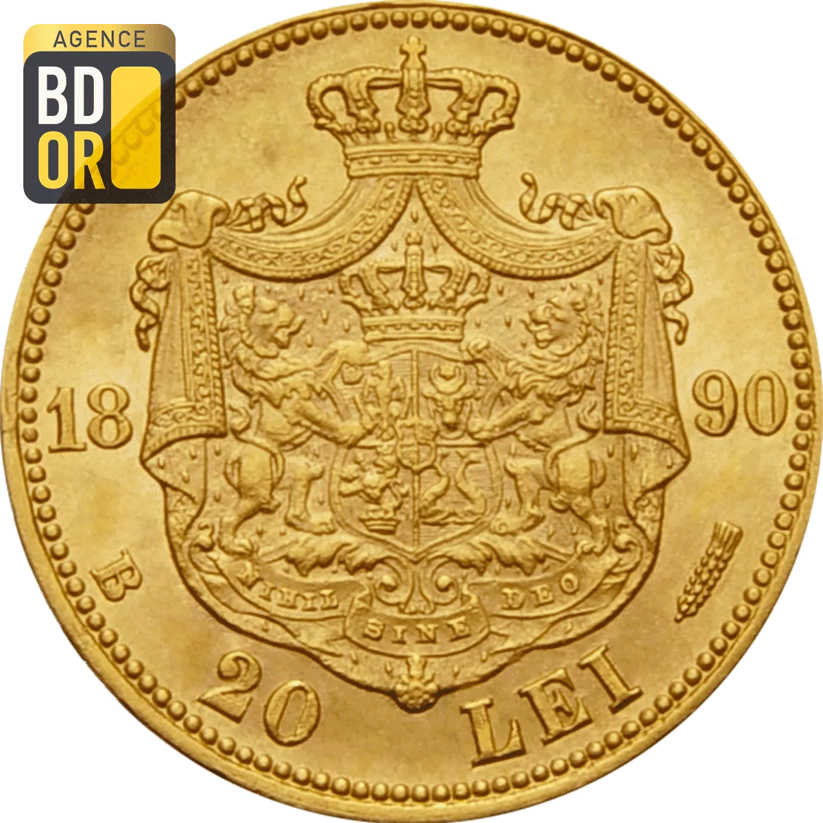 20 Lei Or Roumanie Carol Ier Union Latine Revers