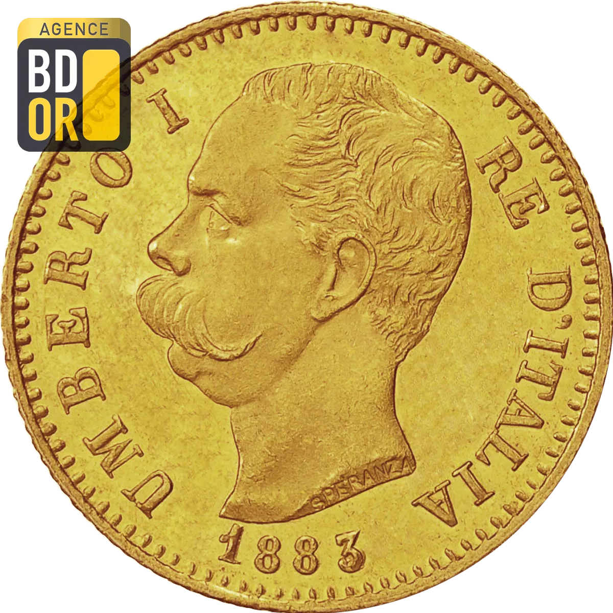 20 Lires Or Italie Humberto Avers