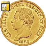 20 Lire Or Union Latine Charles Felix