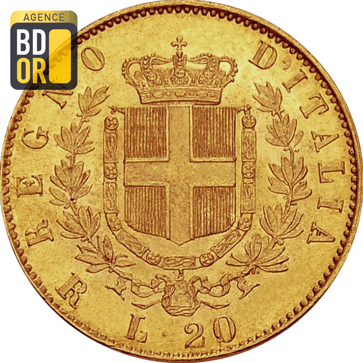 20 Lires Or Italie Victor Emmanuel Revers