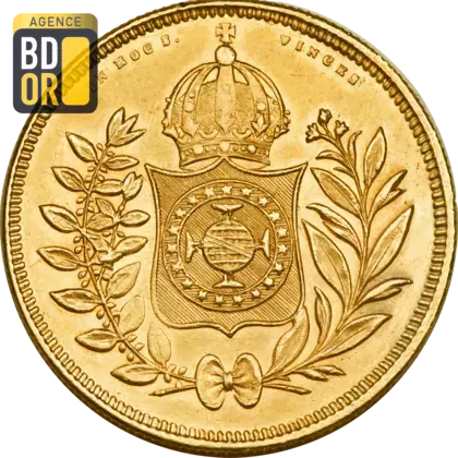10000 Reis Or Pedro II 1833 à 1848