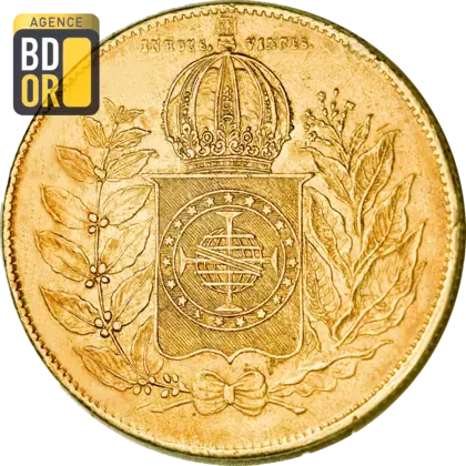 10000 Reis Or Pedro II 1849 à 1851