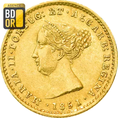 1000 Reis Or Marie II 1851 1000 Reis Or Marie II 1851
