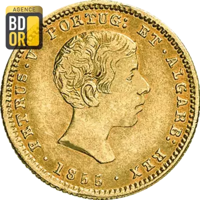 1000 Reis Or Pierre V 1855
