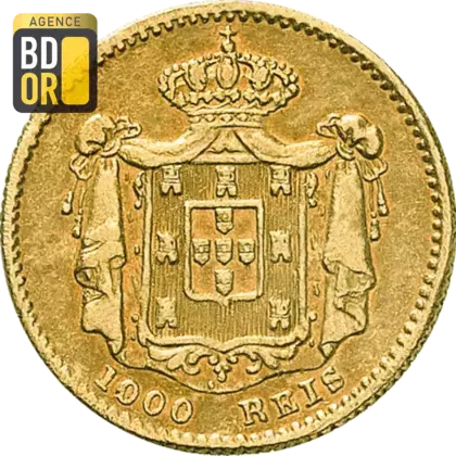 1000 Reis Or Pierre V 1855