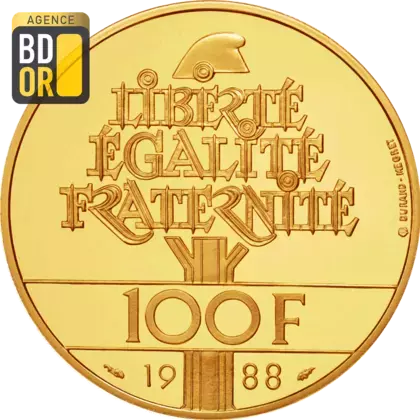 100 Francs Fraternité Or