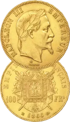 100 Francs Napoléon III Tête Laurée 100 Francs Napoléon III Tête Laurée
