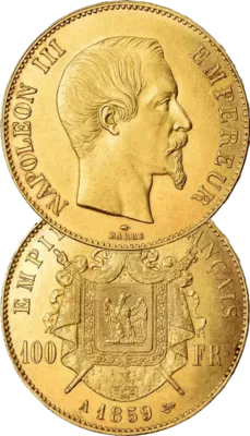 100 Francs Napoléon III Tête Nue 100 Francs Napoléon III Tête Nue