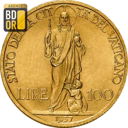 100 Lires Or Vatican Pie XI