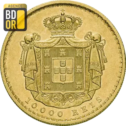 10 000 Reis Or Luiz I 1878 à 1889